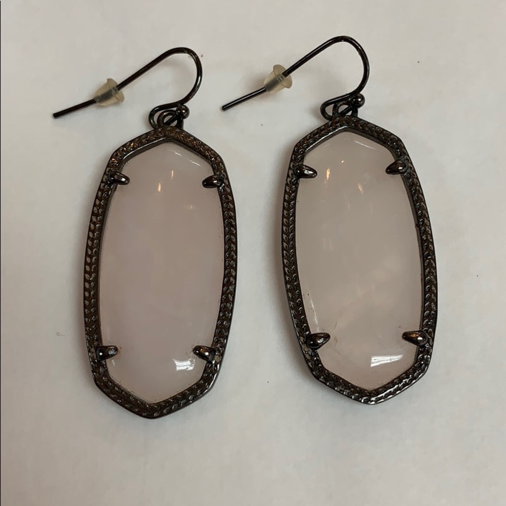 Gunmetal/Light pink Kendra Scott earrings